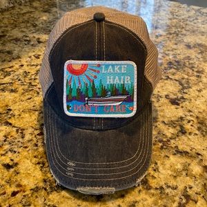 Lake Hair Don’t Care distressed baseball hat